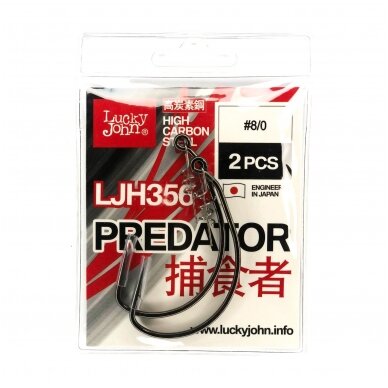 Ofsetiniai kabliukai Lucky John Predator LJH356 #8/0