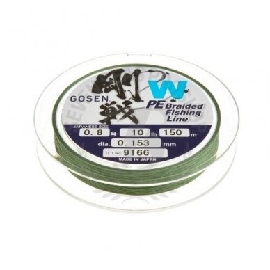 Pintas valas Gosen PE Braided Fishing Line Green 150m 0.132mm