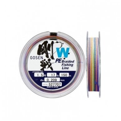 Pintas valas Gosen PE Braided Fishing Line Multicolor 150m 0.153mm